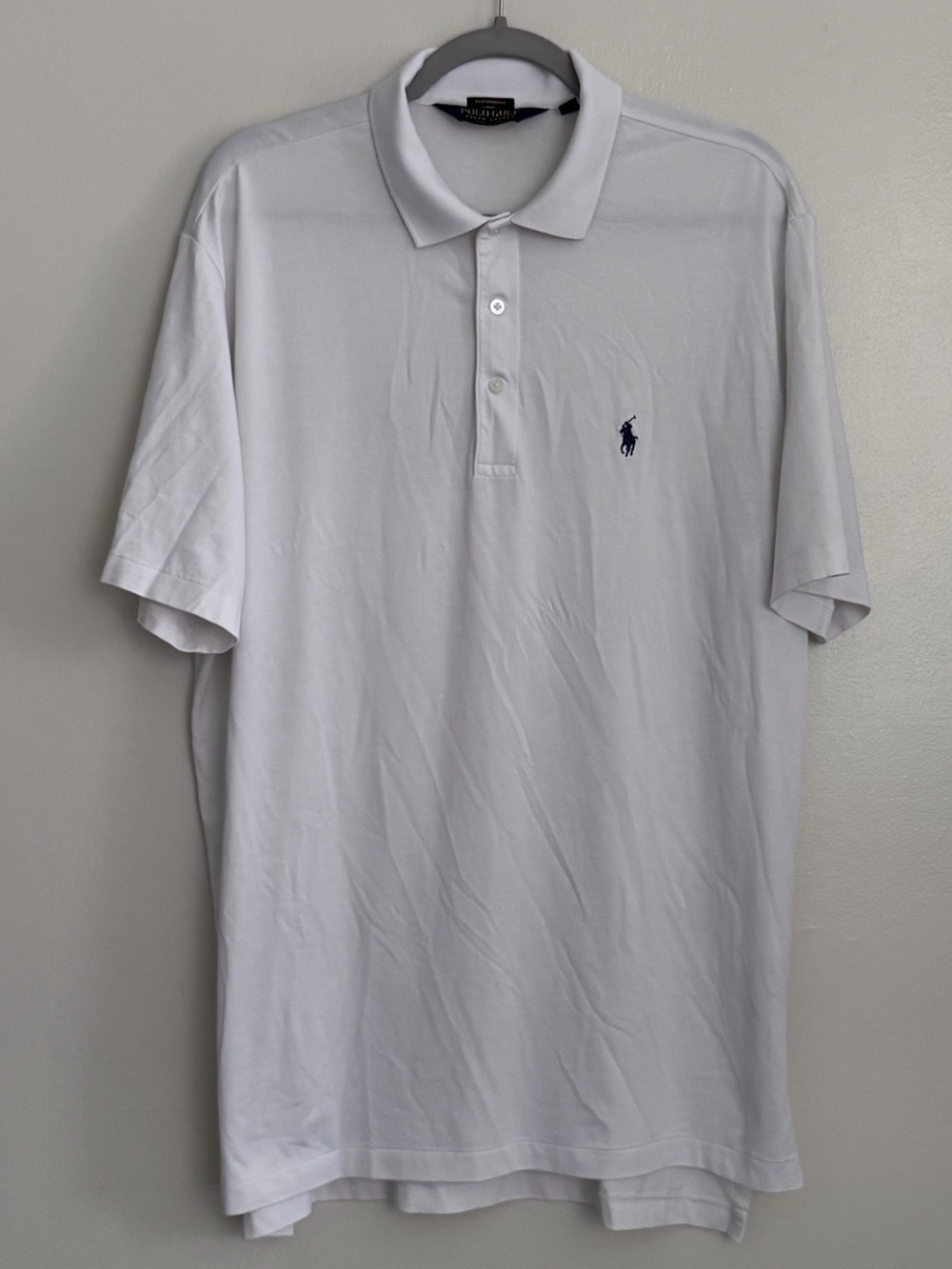 POLO GOLF RALPH LAUREN Performance Polo Shirt - Men's Size Large - White